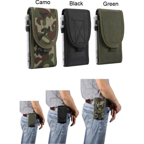 Fashion Phone Pouch Holster Waist Bag Army Tactical Military nylon belt For Samsung iphone Huawei Xiaomi Sony smartphone Case