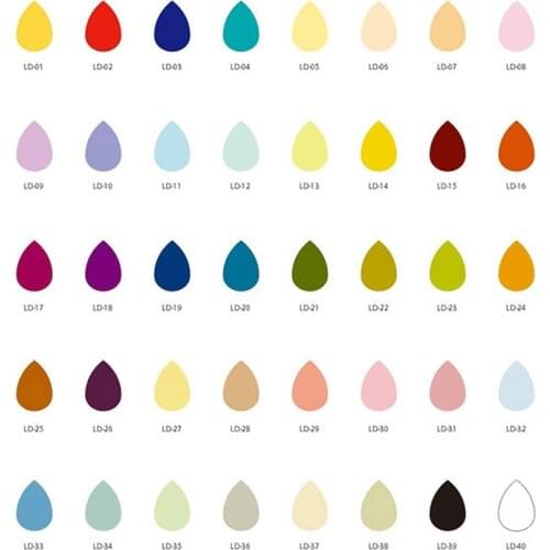 Mini Water Droplets Shape Ink Pad Colorful Cartoon Stamp Ink Pad Set for DIY Art Craft CLH@8