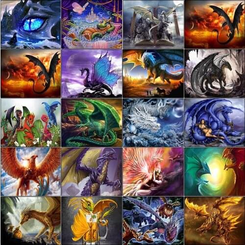 Mosaic cuadros full square embroidery Dirll drawing 5d diamond painting kit set Animal fantasy dragon gift complet Cross stitch