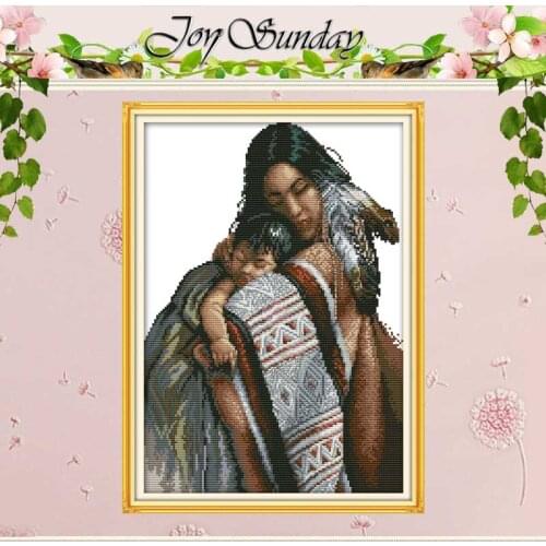 Mother And Daughter Counted Cross Stitch 11CT 14CT Cross Stitch Set Wholesale DIY Chinese Cross-stitch Kit Embroidery Needlework