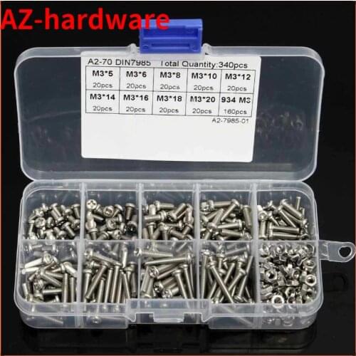 304 stainless steel cross round head tooth screw set M3 340 grain electronic Screw,nut suit