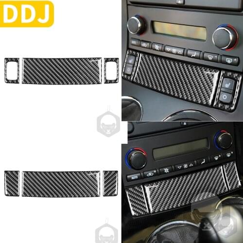 Carbon Fiber Center Storage Seat Heating Button Cover Sticker For Chevrolet Corvette C6 2005 2006 2007 Car Interior Accessories