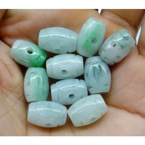 Natural Stone carving jades Quartz crystal Jades Transfer beads pendants for diy jewelry making Necklace Accessories 10pc