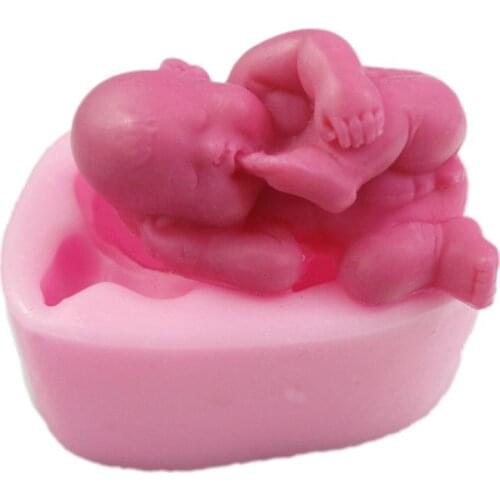 2017 New Arrival Baby Silicone Mold For Fondant Cake Chocolate Decorating Candy Clay Sugarcraft DIY Handmade soap molds Gift