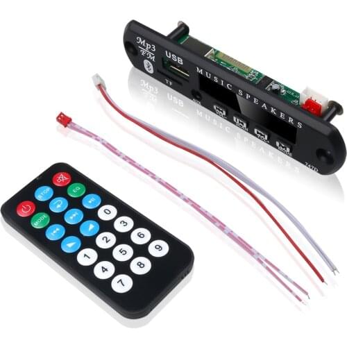 New 5V 12V wireless bluetooth car MP3 decoder board car FM radio TF USB 3.5 Mm WMA AUX audio receiver amplifier