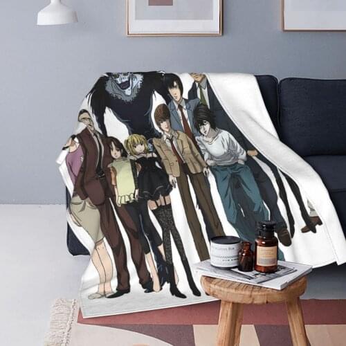 Death Note Blanket Fleece Autumn/Winter Yagami Light Multifunction Soft Throw Blankets for Bed Office Bedspread