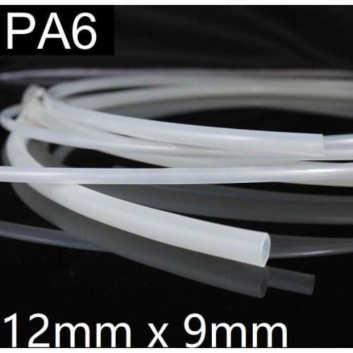 PA6 Nylon Tube OD 12mm x 9mm ID Oil Pipe High Pneumatic Parts Pressure 2.0MPa Air Compressor Water Hose Hard Translucent