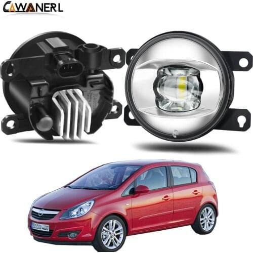 Fog Light Assembly H11 Car Styling LED Lens Fog Lamp Daytime Running Light 30W 8000LM 12V For Opel Corsa D Hatchback 2007-2015