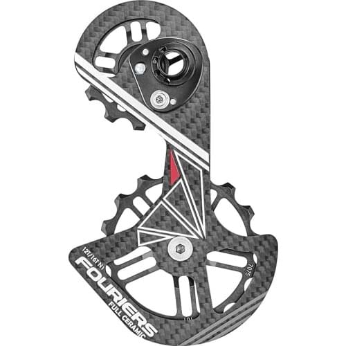 FOURIERS Road Bicycle Rear Derailleur Pulleys 12T-16T Carbon Cage full ceramic bearing jockey wheels For RD-6800/6870/ 9000/9070