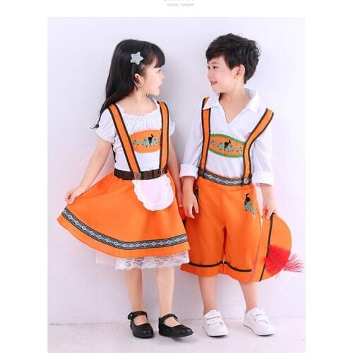 Svitania Children Cosplay Orange Beer Boys And Girls Kids Costume Set Children Halloween Party Costume