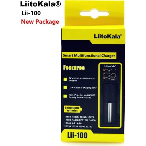 Liitokala Lii-100 1.2V 3.7V 3.2V 3.85V AA /AAA 18650 18350 26650 10440 14500 16340 25500 NiMH lithium battery smart charger