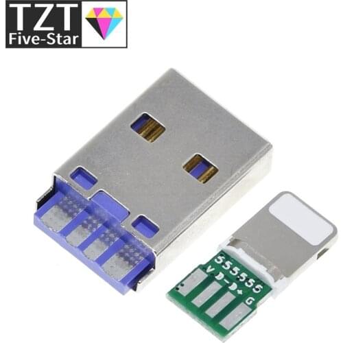 DC5V 2.5A Lightning Cable 8Pin USB For Apple With 4PIN PCB +Type A 4PIN Male USB For Apple IPhone Data Charge Cable DIY KIT