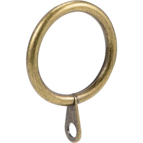 Uxcell 7Pcs Curtain Rings Metal 28mm Inner Dia Drapery Ring for Curtain Rods Bronze for Holding Curtains and Window Curtains