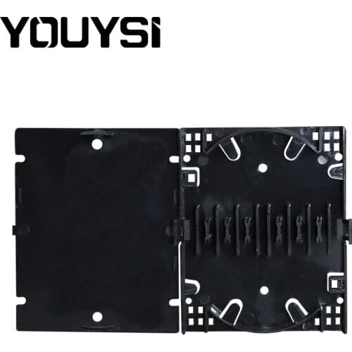 YOUYSI 10PCS 12 Cores Black Fiber Optic Splice Tray Fiber Optic Terminal Box