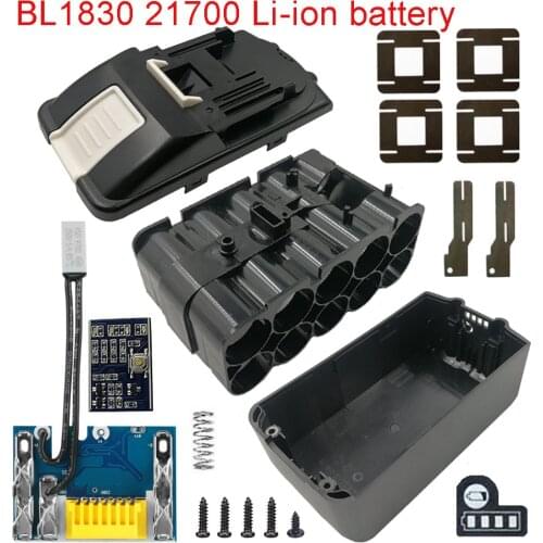 BL1830 10 X 21700 Li-ion Battery Case PCB Charging Protection Circuit Board Shell Box BL1860 For MAKITA 18V 3.0Ah 9.0Ah House