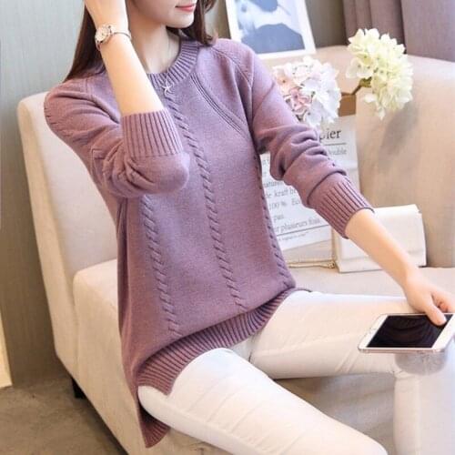 2021 New Autumn Winter Sweater Women Fashion O Neck Sweater Loose Casual Sweater Long Sleeve Pullover Plus Size 4XL Y592