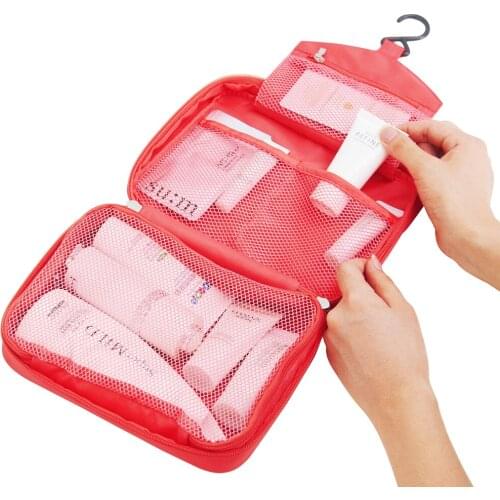 3-Layers Multifunctional Makeup Bag Travel Hanging Wash Bag Waterproof Women Cosmetic Bag Portable Toiletry Organizer