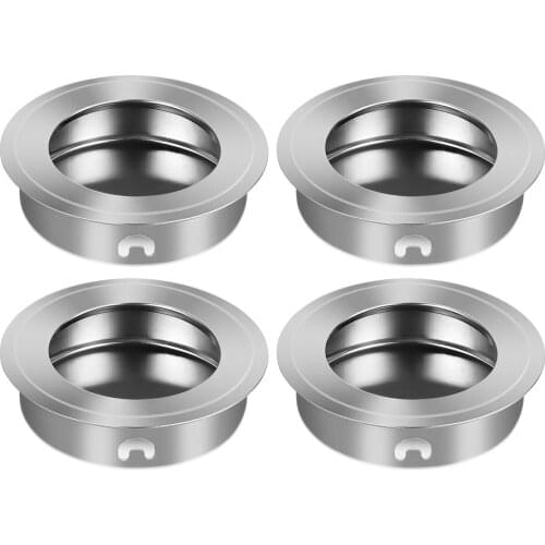 Yardwe 4PCS 35mm Flat Stainless Steel Recessed Flush Pull Finger Insert Sliding Door Handle Cabinet Pulls Drawer Hardware