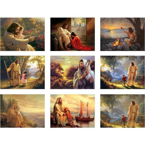 5D DIY Full Diamond Painting Jesus Religious Savior Diamond Embroidery Cross Stitch Mosaic Rhinestone Art Believer Home Decor