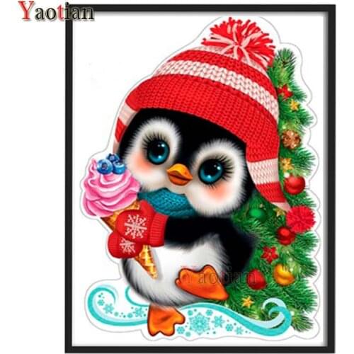 5D DIY diamond painting Cartoon Cute Penguin Christmas Tree diamond mosaic navidad gift diamond embroidery cross stitch kits