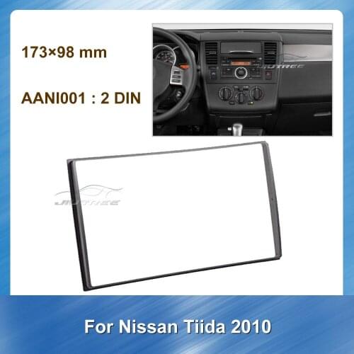 2Din Car Radio Fascia For Nissan Tiida 2010 Car Audio Dash board Trim Refitting Cover Kit Mount Car CD Frame Stereo Panel Fascia