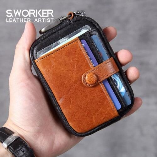 Handmade Genuine Leather Key Chain Mens Fashion Waist Car Key Chain Remote Case Multifunction Vintage Style Women