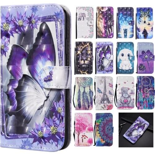 Flip Wallet Case for Etui OPPO A53 A33 A32 A52 A72 A92 A5 A9 2020 PU Leather Coque Cute 3D Painted Phone Protection Cover Bag