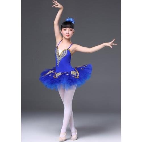 Kids Sequined Swan Lake Ballet dance Costumes Professional Tutu Ballet dancing Dress Girls Ballroom Stage wear Dance Dress