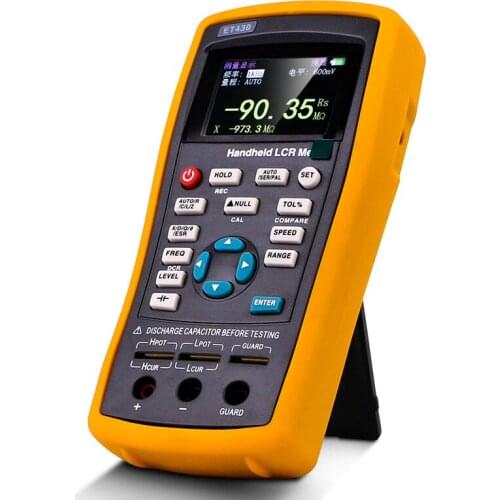 ET432 handheld Digital LCR Bridge Meter 100Hz Testing Frequency electrolytic capacitor And DCR Tester With USB
