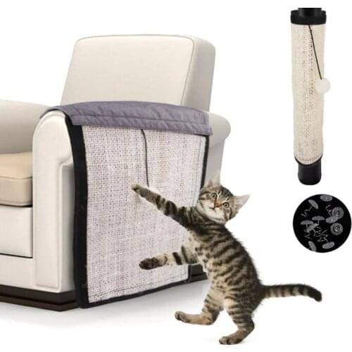 Pet Cats Claw Scratching Play Mat Hanging Bed Sisal Hemp Pad Board Rug For Furniture Protection Scratchers Scratching Pads