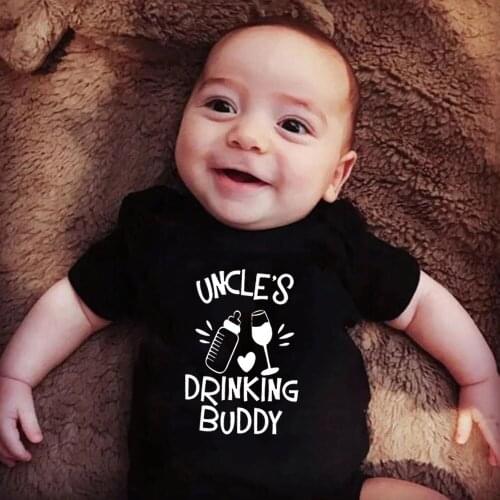 Funny Baby Girl Boy Bodysuit Onesie Uncles Drinking Buddy Cotton Uncle Shower Gift Infant Newborn Rompers Body Baby Jumpsuit