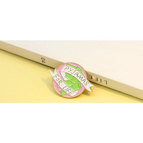 Creative Geometric Circle Gold Enamel Pins Badge Woman Pajama Set Alloy Brooch Fun Clothes Bag Accessories Woman Jewelry Gift