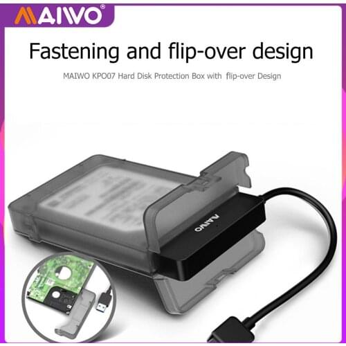 MAIWO KP007 Portable 2.5 inch HDD SSD Storage Box Transparent External Hard Drive Disk Protective Pouch Case For 2.5" Hard Disk