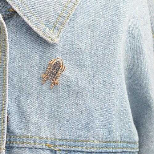Insect Beetle Metal Brooch Black Enamel Needlework Denim Jacket Hat Badge Fashion Jewelry Brooch Childrens Backpack Accessories
