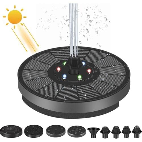 Solar Pump Solar Fountain Solar Water Fountain Pump Garden Pool Pond Watering Pump with Nozzle Accessories Garden Decor Dropship