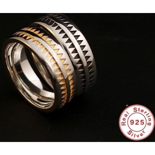 2021 New Japanese Fashion Niche Brand Sawtooth Rings for Man Hip-hop Ring Gift Jewelry Wholesale Ring