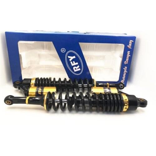 New 420mm 430mm 440mm Motorcycle 8mm Spring Shock Absorber for Honda Suzuki Yamaha Kawasaki ATV Black + gold
