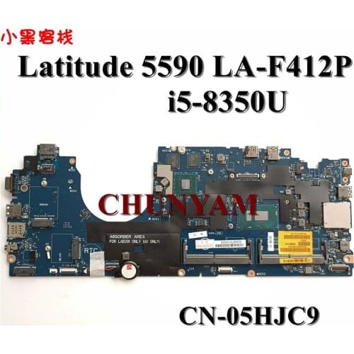 NEW DD80M LA-F412P For DELL Latitude 5590 Laptop Motherboard Mainboard with i5-8350u CN-05HJC9 5HJC9 Mainboard 100% Tested