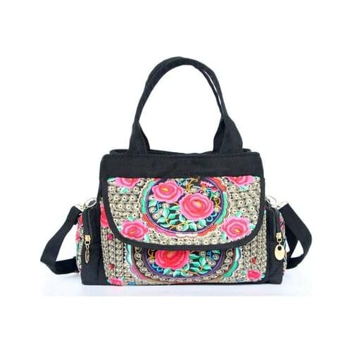 New Fashion Embroidery Women Shopping Bags!Hot Floral Embroiered Multi-use Lady Shoulder&Handbags Top National Canvas Flap bags