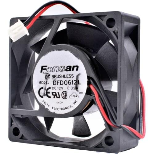 Original FONSAN DFD0612L 6cm 6020 60mm fan 60x60x20mm 12V 0.09A chassis power cooling fan