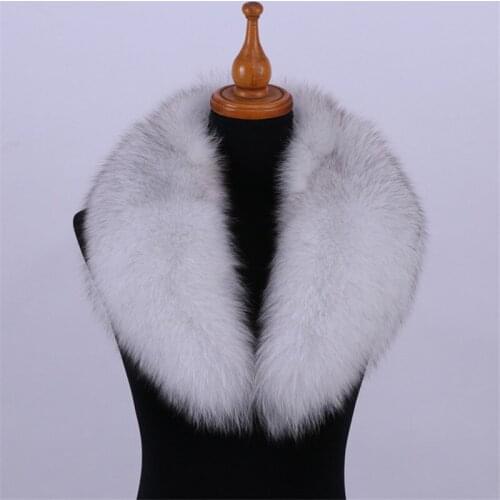 2021 Natueal Fox Fur Collar Coat Ladies Fur Collar Scarf Wine Red Fashion Wild Horn Scarf Women