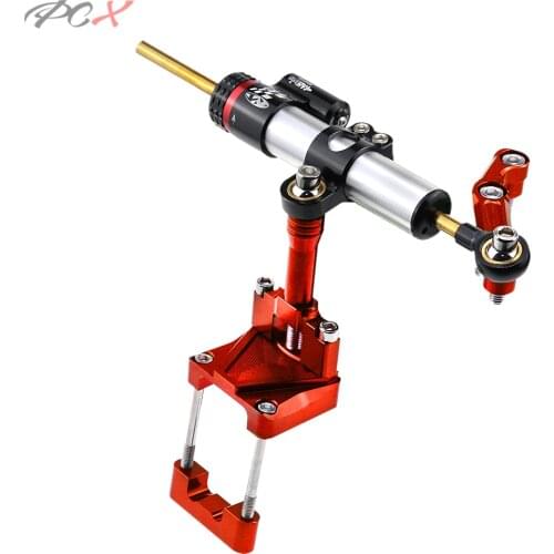 CNC Steering Damper Stabilizer and Titanium Bracket Mounting for Kawasaki Ninja 300 NINJA300 EX300 2013-2017 2014 2015