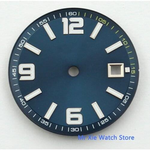 Bliger 31.5mm Sterile Watch Dial Date Window Fit ETA 2836 MIYOTA 8215 Movement