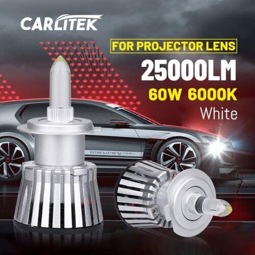 Carlitek H11 LED Headlight 25000LM CSP LED Chip H7 H8 H9 9005 9006 HB3 HB4 For Projector Lenses Headlight Bulb High Bright 6000K