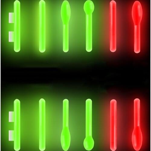 50packs/lot Red/Yellow Light sticks Clip On Luminous Lightstick Float Bobber Glow Stick Night Fishing accessories A355