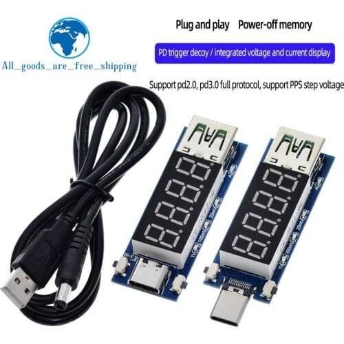 Type-C PD decoy module Quick charge trigger module DC digital display voltage ampere meter Test instrument Support PD2.0 PD3.0