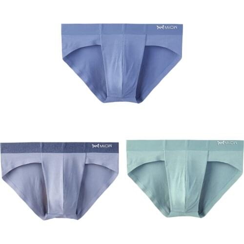 3pcs mens underwear modal briefs breathable seamless shortsAntibacterial air panties