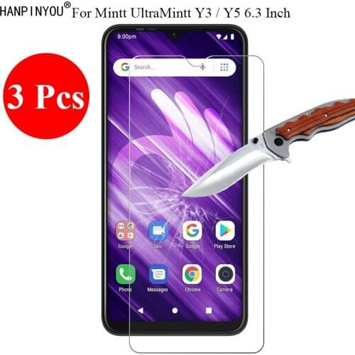 3 Pcs/Lot For Mintt UltraMintt Y3 / Y5 6.3" 9H 2.5D Tempered Glass Screen Protector Protective Film + Clean Tools