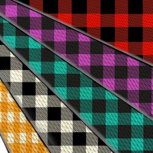 1/2Yard Plaid Printed Bullet Textured Liverpool 4 Way Stretch Spandex Knit Fabric For Baby HeadWrap Scrunchies