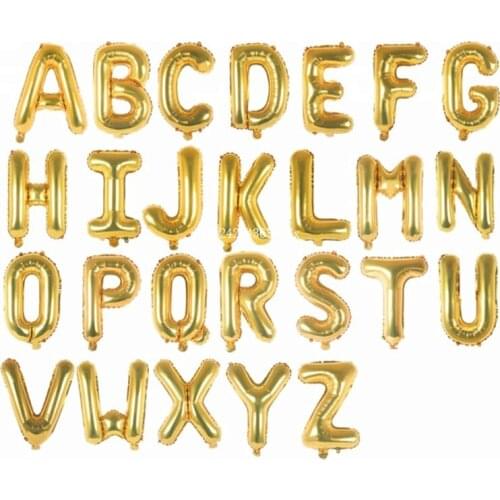 1000pcs Letter Balloons 16inch Inflatable Foil Balloons Alphabet Digit Balloon Air Globos Weddding Birthday Party